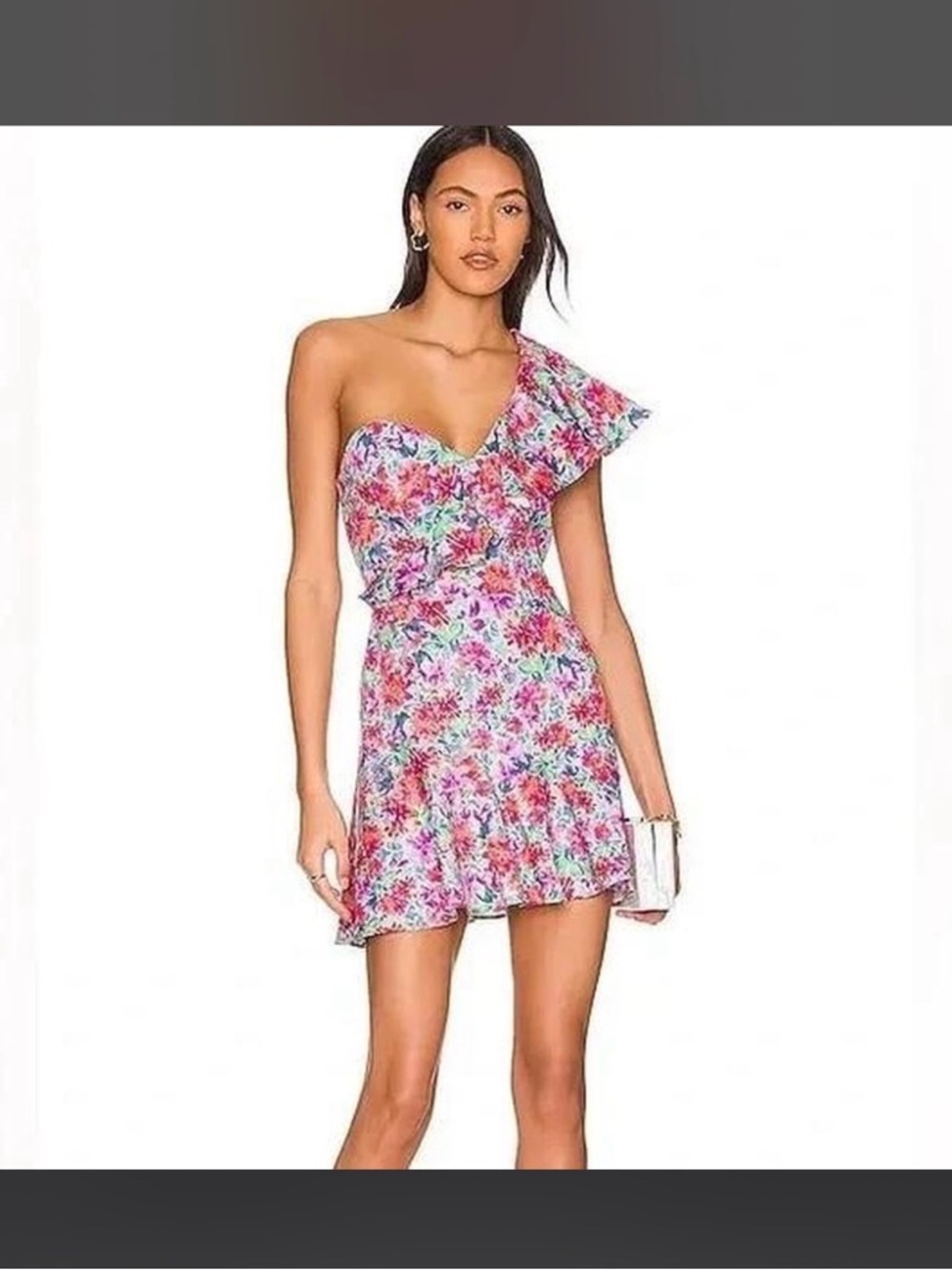 Women’s Amanda Uprichard floral one shoulder dress size small